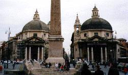 Twin Churches at  Piazza del Popolo - 1675 & 1679